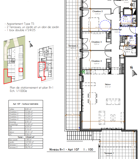 Appartement avec jardin, standing