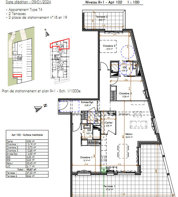 Appartement  standing résidence neuve